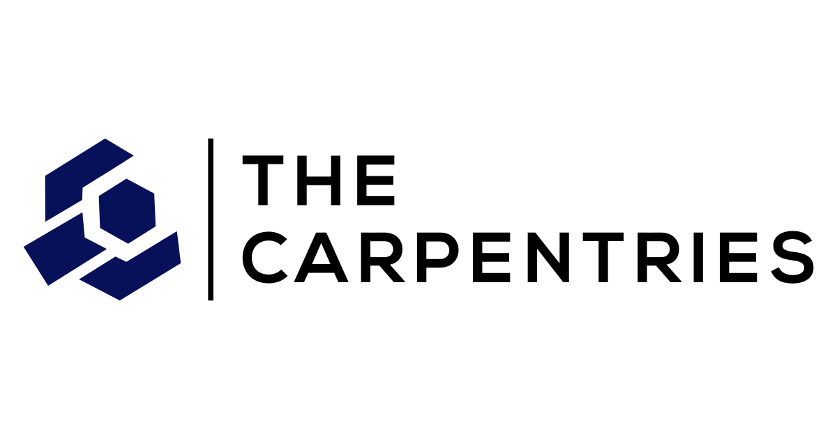 The Carpentries logo, an English key